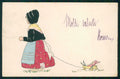 Artist Signed Dutch Girl Olandesini serie 502-1 cartolina TC1206 – fronte