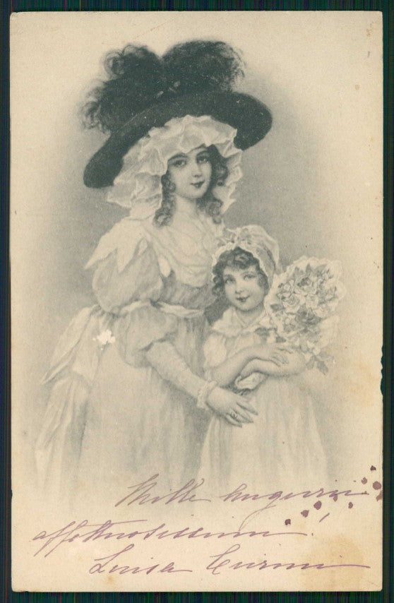 Artist Signed Viennoise Lady Theo Stroefer serie 280-1 ABRASA cartolina TC1215 – fronte
