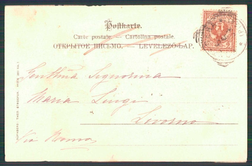 Artist Signed Viennoise Lady Theo Stroefer serie 280-1 ABRASA cartolina TC1215 – retro