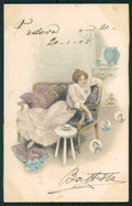 Artist Signed Viennoise Lady Theo Stroefer serie 206-15 PIEGHINE TC1217 – fronte