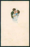 Artist Signed Nino Rame Kiss Romantic Couple serie 632 TRIMMED cartolina TC1236 – fronte