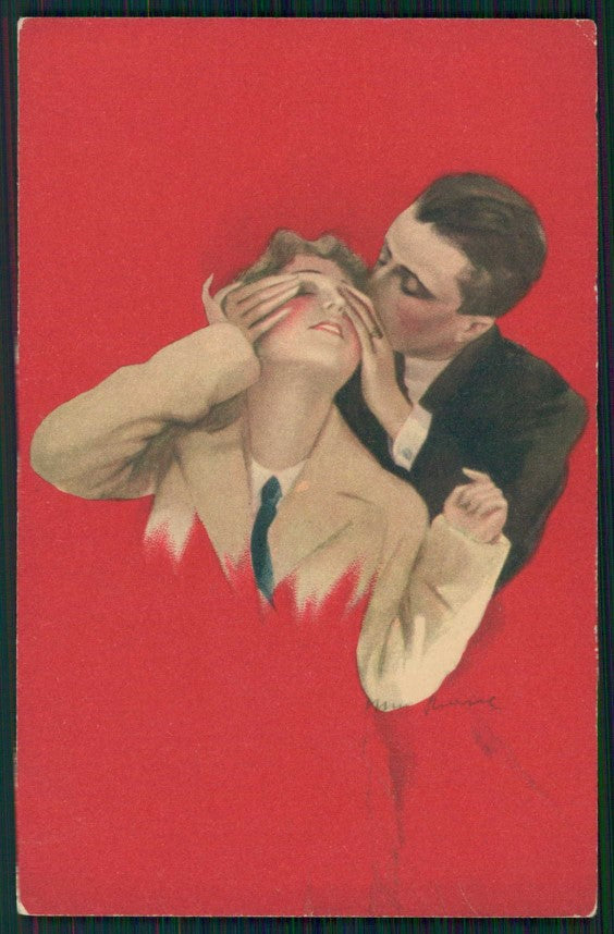 Artist Signed Nino Rame Romantic Couple serie 630 cartolina TC1237 – fronte