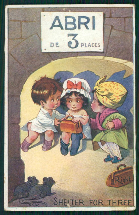 Artist Signed Right Children Lapina serie 2933 FORI HOLES cartolina TC1283 – fronte