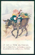 Artist Signed Right Children Alsace Sels Potasse TRACCE UMIDO cartolina TC1286 – fronte