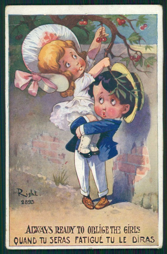 Artist Signed Right Children Lapina serie 2895 cartolina TC1295 – fronte