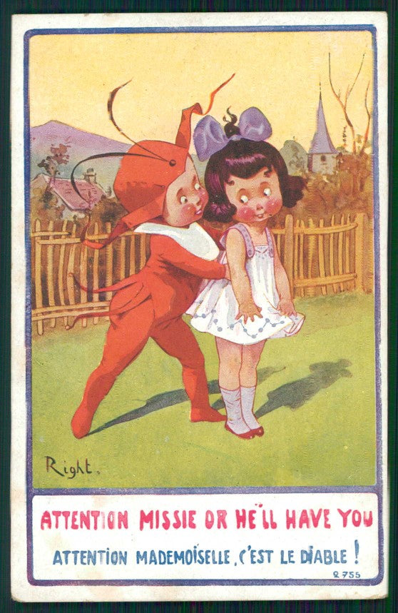 Artist Signed Right Children Lapina serie 2755 cartolina TC1297 – fronte