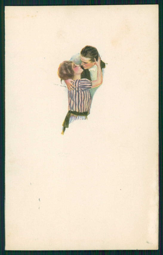 Artist Signed Romantic Couple serie 632 cartolina TC1308 – fronte