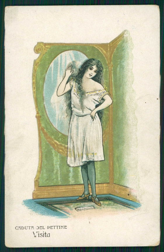 Artist Signed Glamour Fashion Lady serie 6004 cartolina TC1311 – fronte