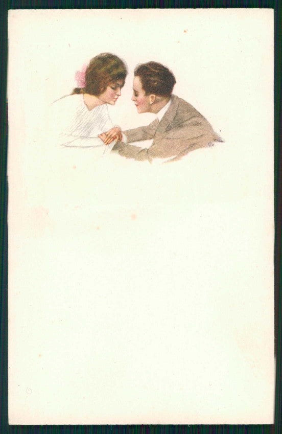 Artist Signed Romantic Couple serie 2194 ABRASA cartolina TC1324 – fronte