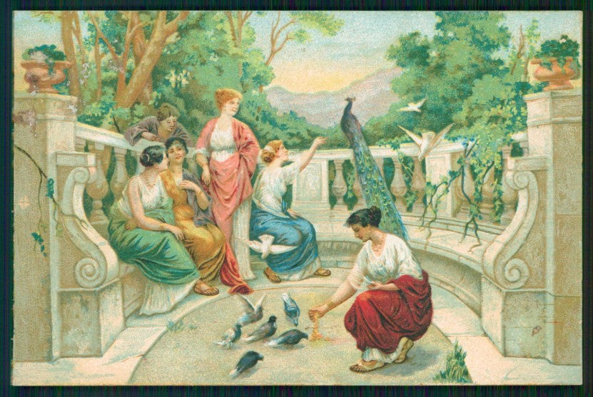 Artist Signed Lady Vita Romana Roman Life ABRASA cartolina TC1337 – fronte