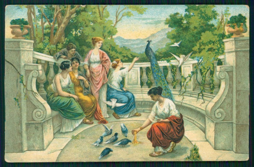 Artist Signed Lady Vita Romana Roman Life cartolina TC1338 – fronte