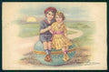Artist Signed Rondina Children Easter serie 421-4 PIEGHINE cartolina TC1342 – fronte