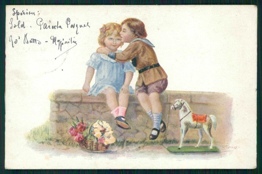 Artist Signed Rondina Children serie 1033 cartolina TC1347 – fronte
