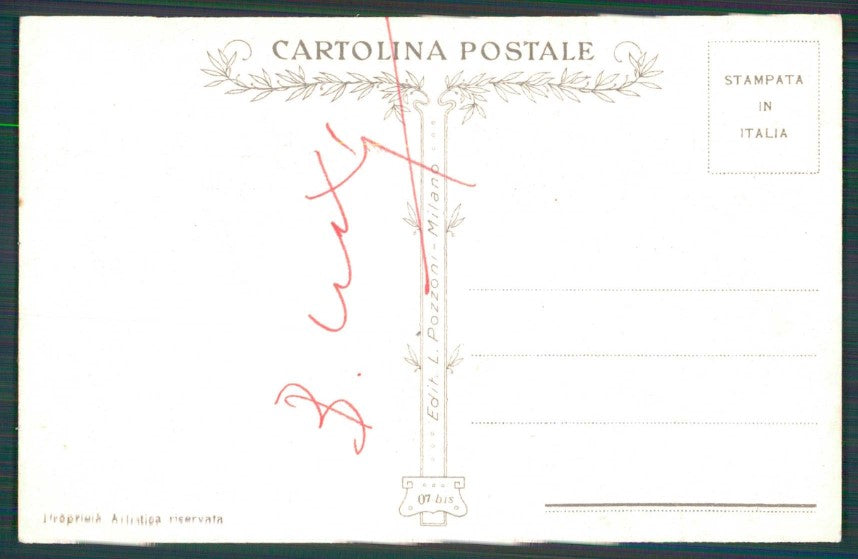 Artist Signed Romantic Couple serie 7 bis cartolina TC1348 – retro