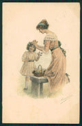 Artist Signed Rondina Viennoise Lady cartolina TC1349 – fronte