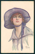Artist Signed Rosa Glamour Fashion Lady serie 7615 cartolina TC1350 – fronte