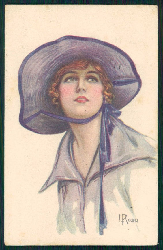 Artist Signed Rosa Glamour Fashion Lady serie 7615 cartolina TC1350 – fronte