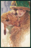 Artist Signed Salvadori Glamour Fashion Lady serie 167 cartolina TC1351 – fronte