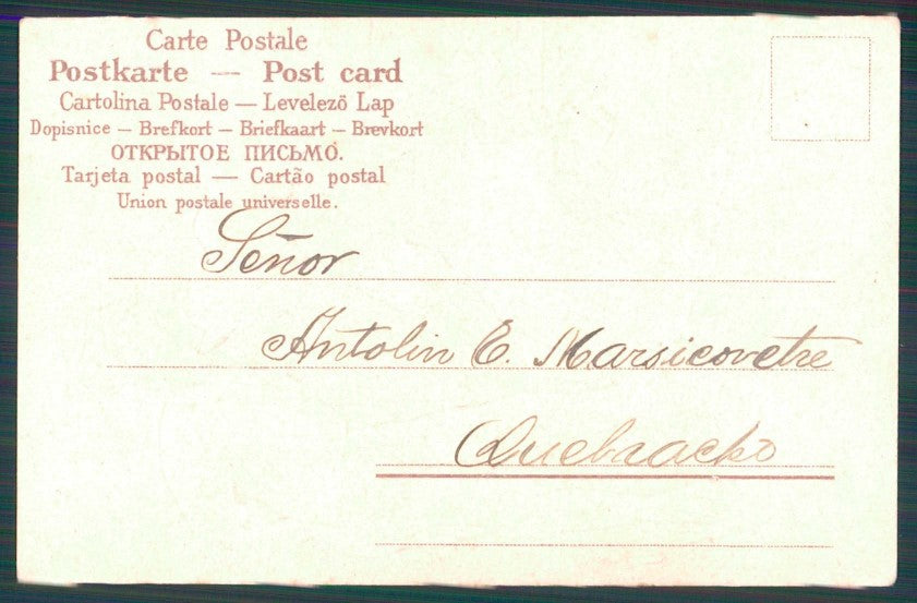 Artist Signed Italian Types Costumi Napoletani AGM HOLES FORI cartolina TC1361 – retro