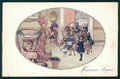Artist Signed Lady Children Christmas ABRASA PIEGHINE cartolina TC1378 – fronte