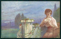Artist Signed Glamour Fashion Lady serie 124-5 cartolina TC1387 – fronte