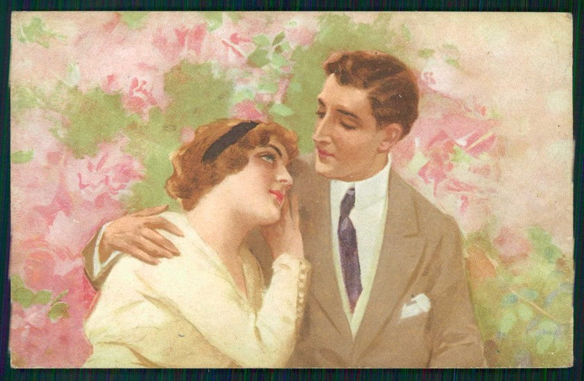 Artist Signed Romantic Couple serie 215-6 cartolina TC1393 – fronte