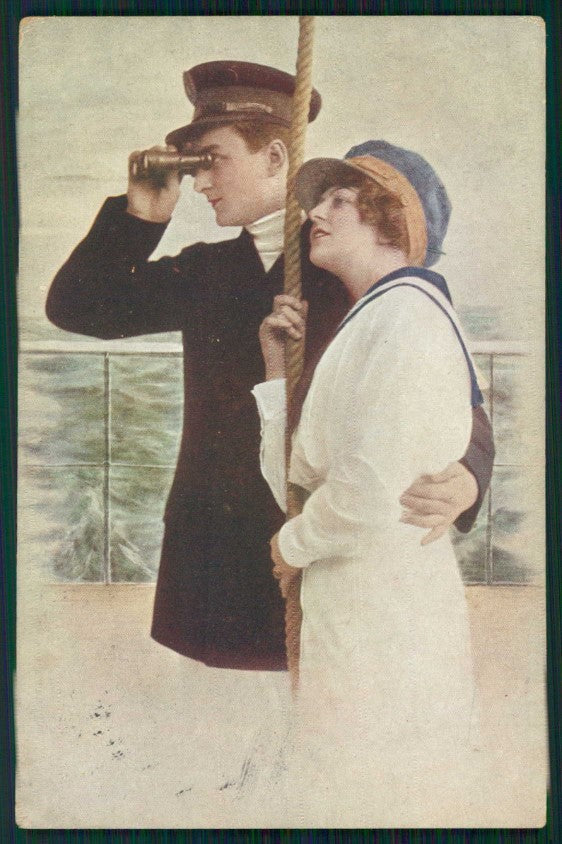 Artist Signed Romantic Couple serie 743-1 cartolina TC1412 – fronte