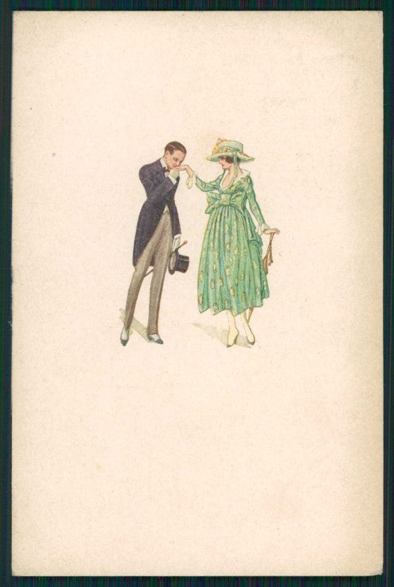 Artist Signed Romantic Couple serie 203 cartolina TC1413 – fronte