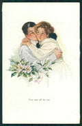 Artist Signed Romantic Couple TEAR STRAPPINO cartolina TC1416 – fronte