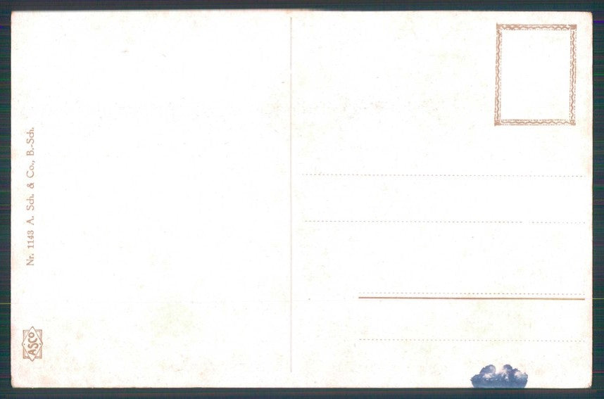 Artist Signed Romantic Couple cartolina TC1418 – retro
