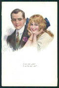 Artist Signed Romantic Couple TEAR STRAPPINO cartolina TC1419 – fronte