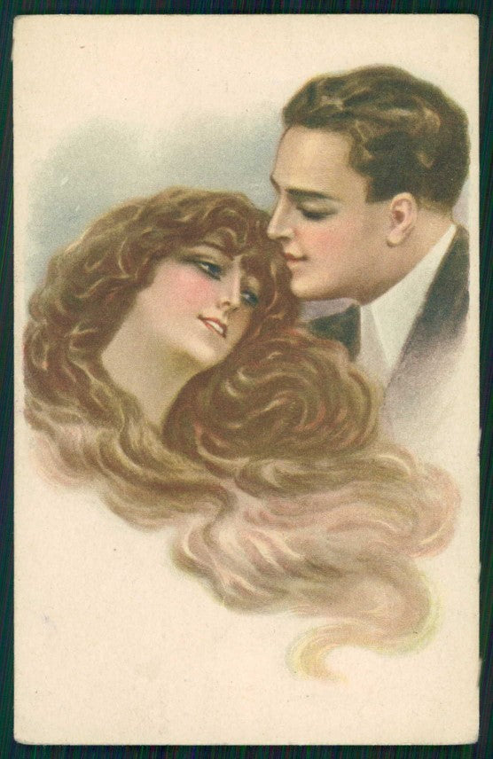 Artist Signed Romantic Couple serie 2172 cartolina TC1423 – fronte