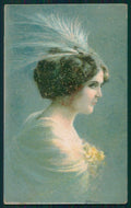 Artist Signed Glamour Fashion Lady PIEGHINE cartolina TC1444 – fronte