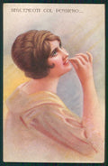 Artist Signed Glamour Fashion Lady serie 6303 cartolina TC1454 – fronte