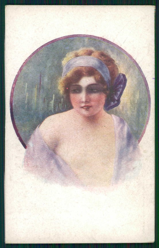 Artist Signed Glamour Fashion Lady serie 2-3 cartolina TC1461 – fronte