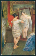 Artist Signed Risque Nude lady serie 672-4 cartolina TC1467 – fronte
