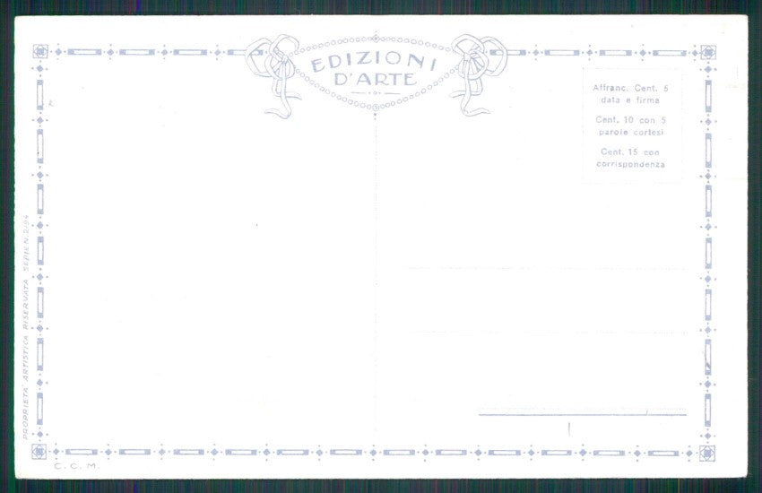 Artist Signed Romantic Couple cartolina TC1481 – retro