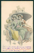 Artist Signed Wichera Viennoise Lady MM Vienne serie 206 cartolina TC1495 – fronte