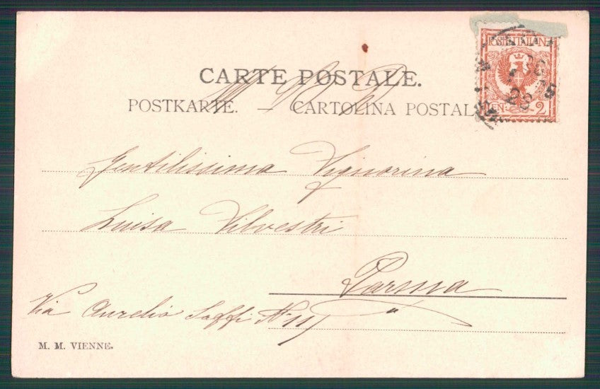 Artist Signed Wichera Viennoise Glamour Fashion Lady MM Vienne cartolina TC1497 – retro