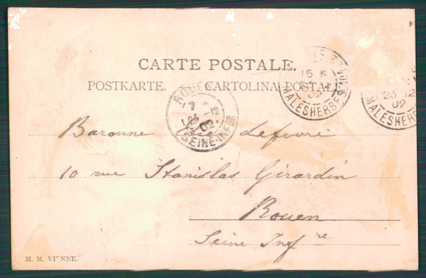 Artist Signed Wichera Viennoise Lady MM Vienne cartolina TC1501 – retro