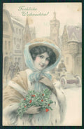 Artist Signed Wichera Viennoise MM Vienne serie 336 PIEGHINA cartolina TC1547 – fronte