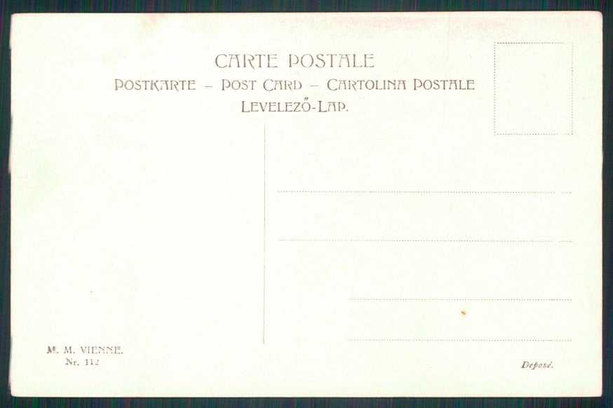 Artist Signed Viennoise Lady MM Vienne serie 112 cartolina TC1562 – retro