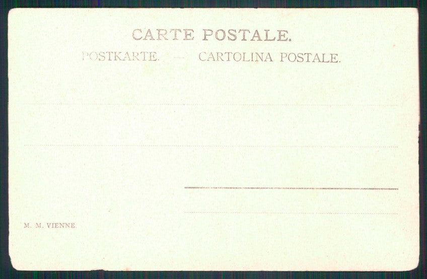 Artist Signed Viennoise Lady and Child MM Vienne cartolina TC1568 – retro