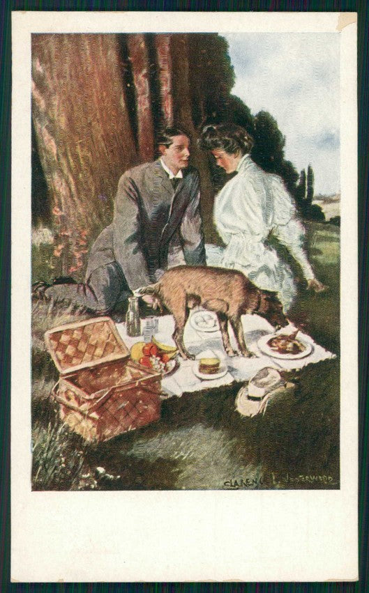 Artist Signed Underwood Romantic Couple MM Vienne serie 389 cartolina TC1569 – fronte