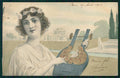 Artist Signed Viennoise Lady MM Vienne cartolina TC1585 – fronte