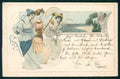 Artist Signed Art Nouveau Lady Viennoise MM Vienne PIEGHINA cartolina TC1605 – fronte