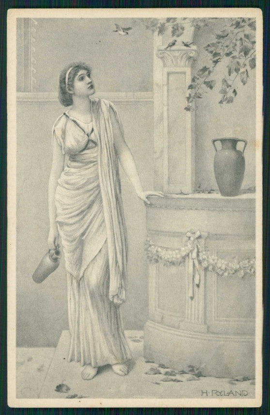 Artist Signed H. Ryland Viennoise Lady MM Vienne serie 328 cartolina TC1617 – fronte