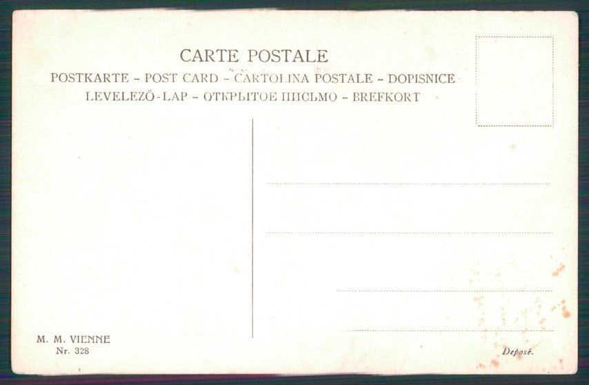Artist Signed H. Ryland Viennoise Lady MM Vienne serie 328 cartolina TC1617 – retro