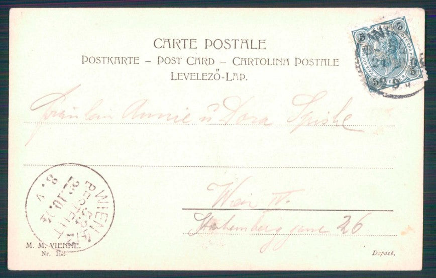 Artist Signed Lions Peraux Romantic Couple MM Vienne serie 153 cartolina TC1620 – retro