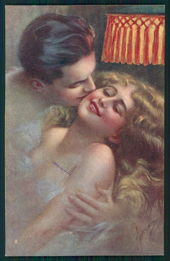 Artist Signed Guerzoni Romantic Couple serie 1028-5 cartolina TC1626 – fronte